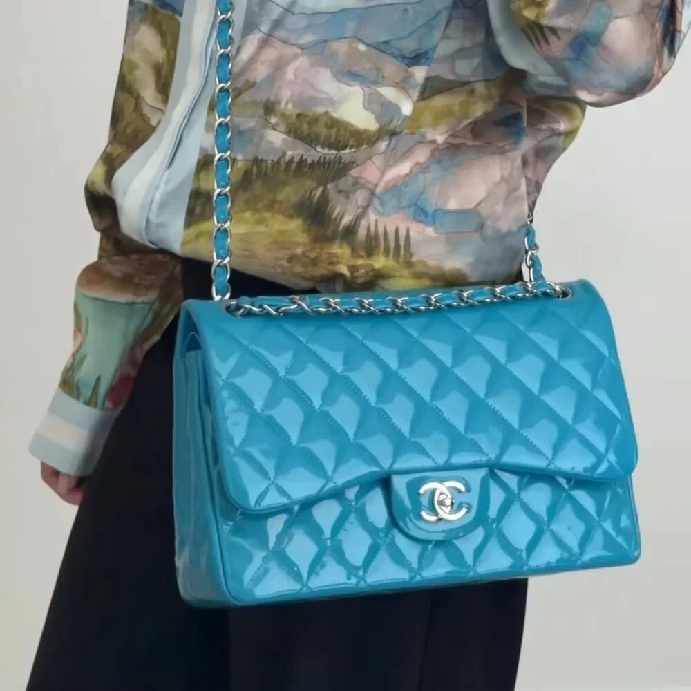 Chanel Jumbo Patent Leather Double Flap - Picture 1 of 4